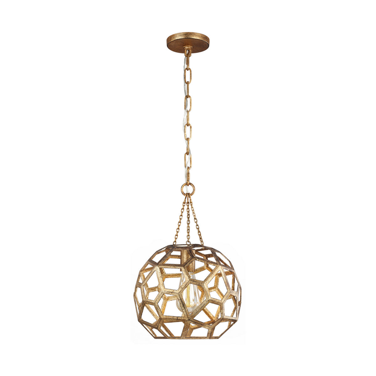 Visual Comfort Studio Canada - AP1051ADB - One Light Pendant - Feccetta - Antique Gild