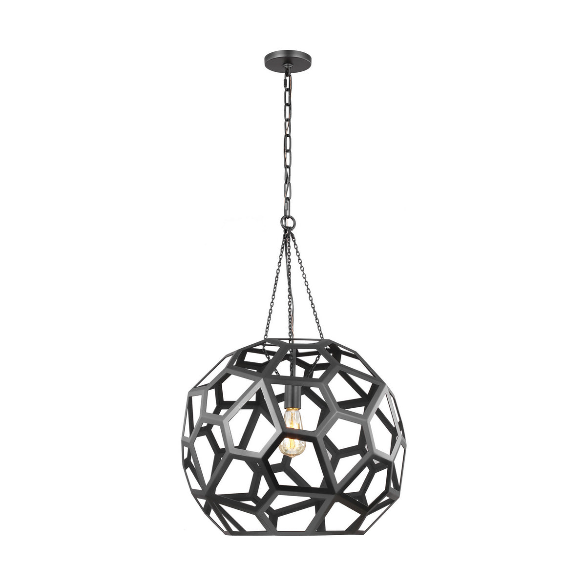 Visual Comfort Studio Canada - AP1071MBK - One Light Pendant - Feccetta - Midnight Black