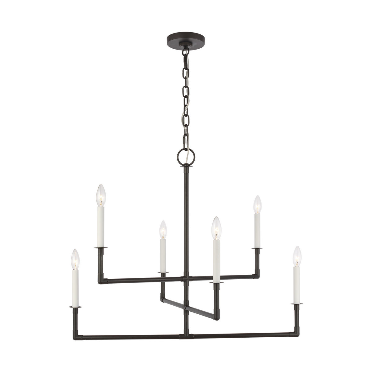 Visual Comfort Studio Canada - CC1346AI - Six Light Chandelier - Bayview - Aged Iron