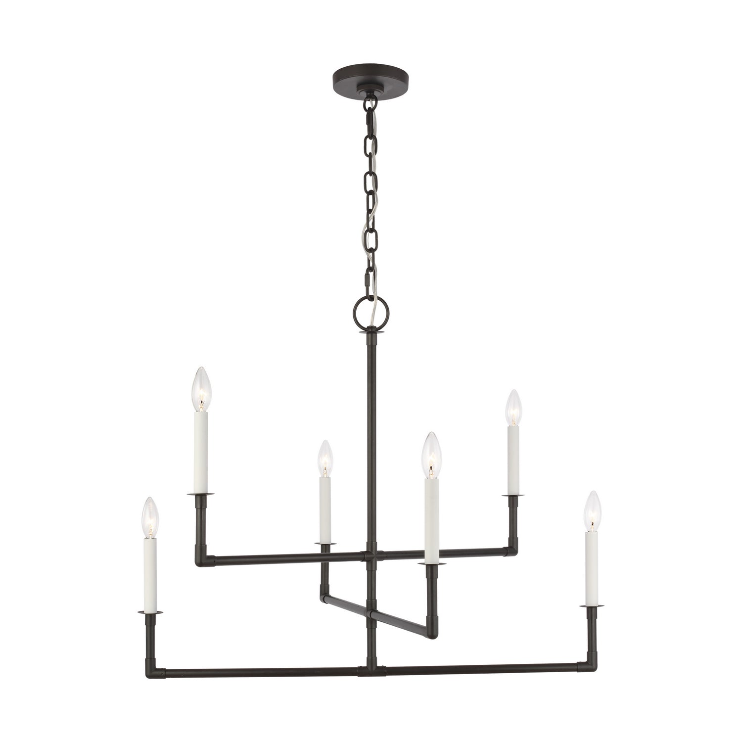 Visual Comfort Studio Canada - CC1346AI - Six Light Chandelier - Bayview - Aged Iron