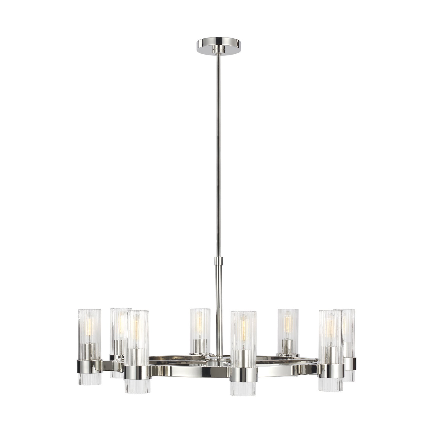 Visual Comfort Studio Canada - CC1378PN - Eight Light Chandelier - Geneva - Polished Nickel