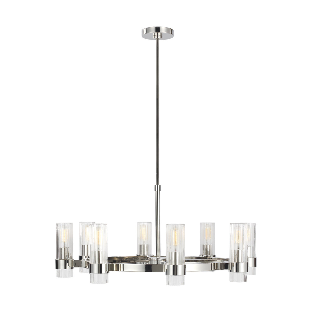 Visual Comfort Studio Canada - CC1378PN - Eight Light Chandelier - Geneva - Polished Nickel