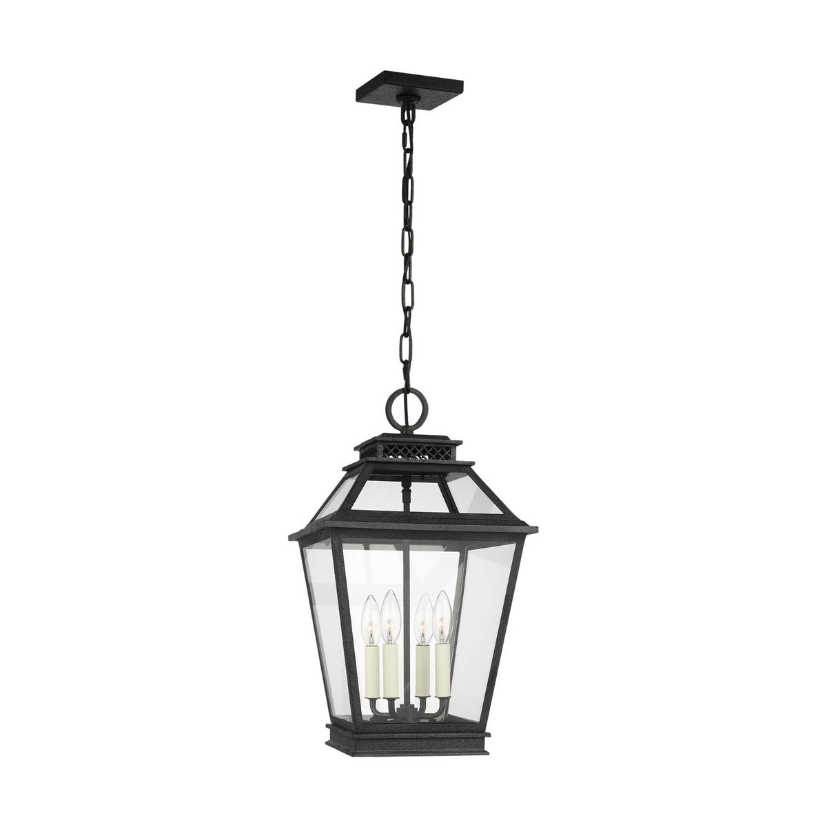 Visual Comfort Studio Canada - CO1054DWZ - Four Light Hanging Lantern - Falmouth - Dark Weathered Zinc