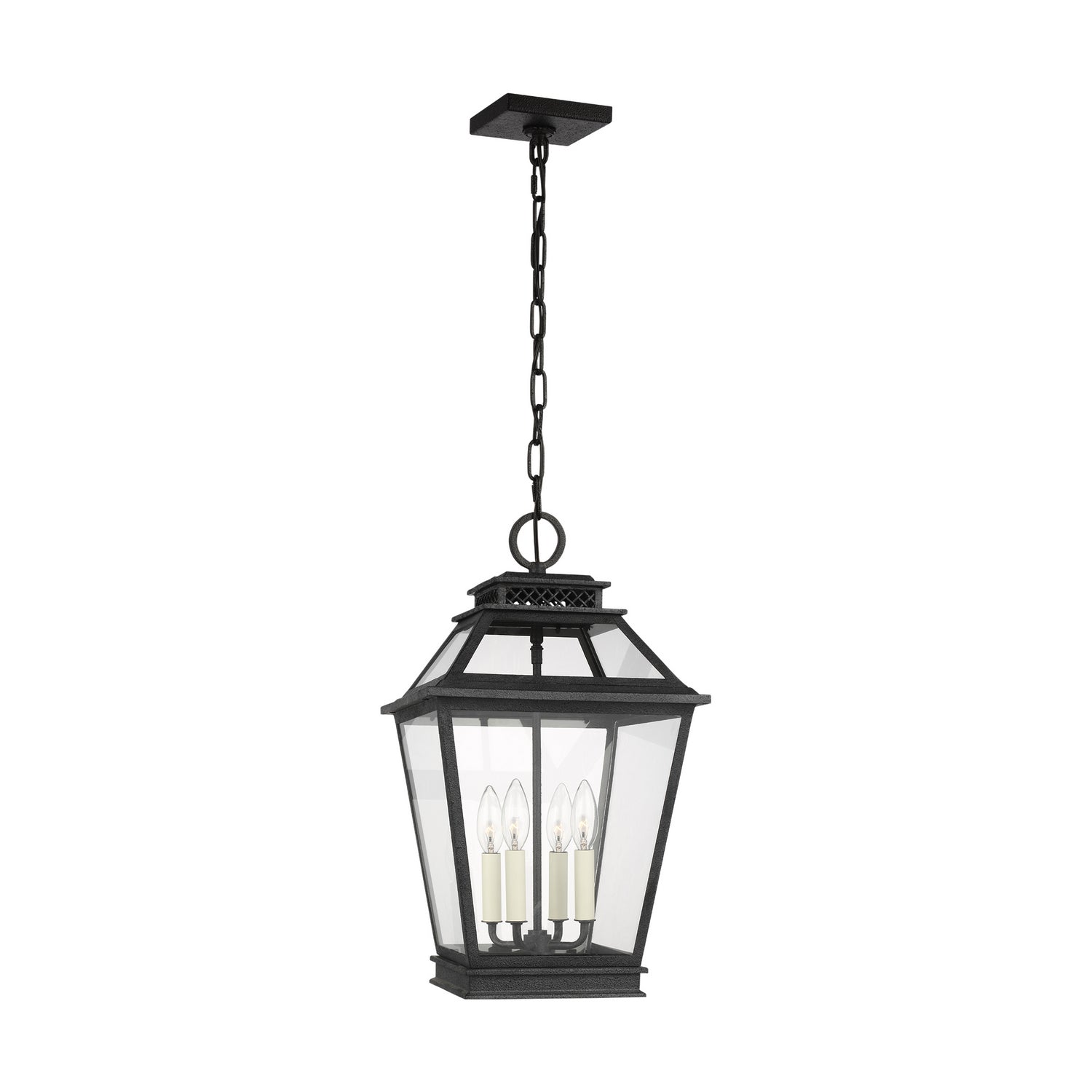 Visual Comfort Studio Canada - CO1054DWZ - Four Light Hanging Lantern - Falmouth - Dark Weathered Zinc