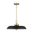 Visual Comfort Studio Canada - CP1231MBKBBS - One Light Pendant - Wellfleet - Midnight Black and Burnished Brass