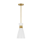 Visual Comfort Studio Canada - EP1221MWTBBS - One Light Pendant - Heath - Matte White and Burnished Brass