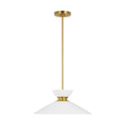 Visual Comfort Studio Canada - EP1231MWTBBS - One Light Pendant - Heath - Matte White and Burnished Brass