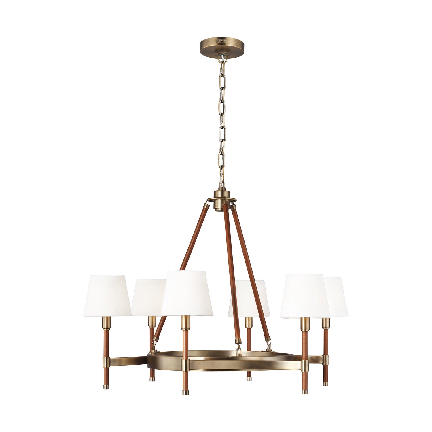 Visual Comfort Studio Canada - LC1006TWB - Six Light Chandelier - Katie - Time Worn Brass