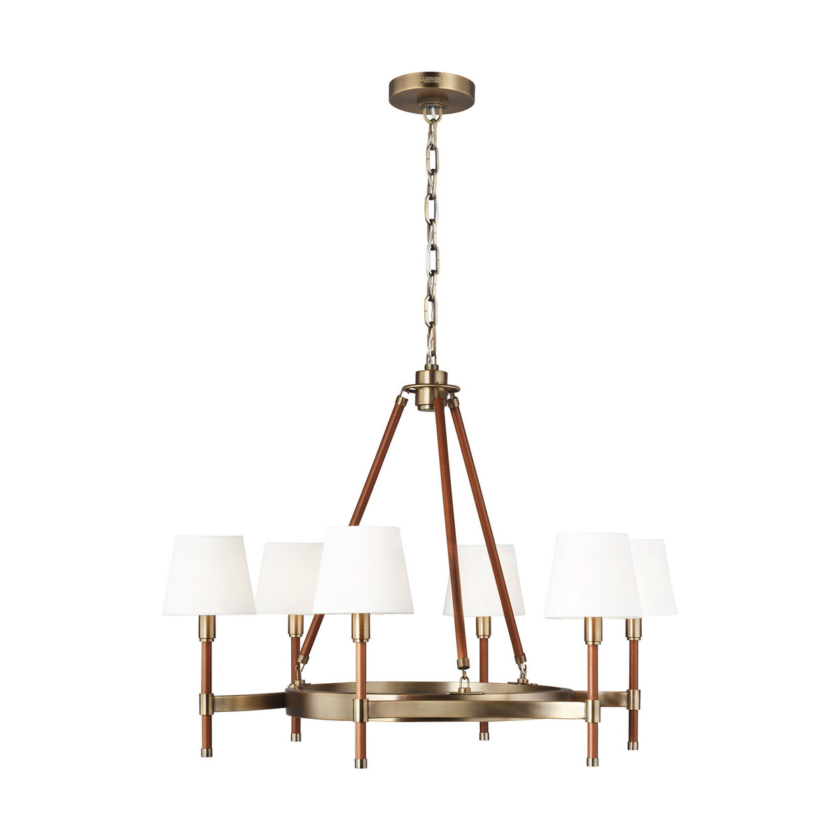 Visual Comfort Studio Canada - LC1006TWB - Six Light Chandelier - Katie - Time Worn Brass
