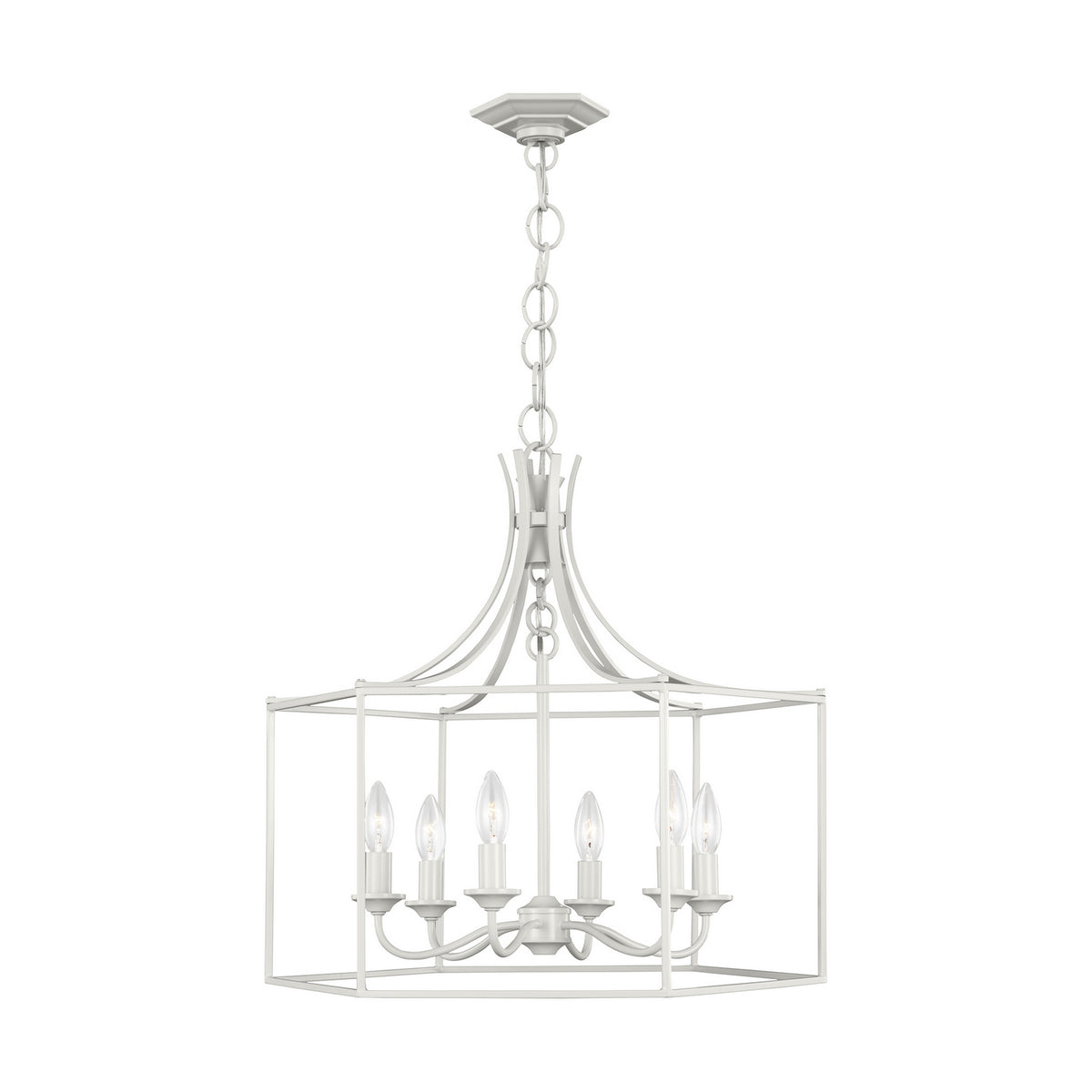 Visual Comfort Studio Canada - AC1046GCM - Six Light Chandelier - Bantry House - Gloss Cream