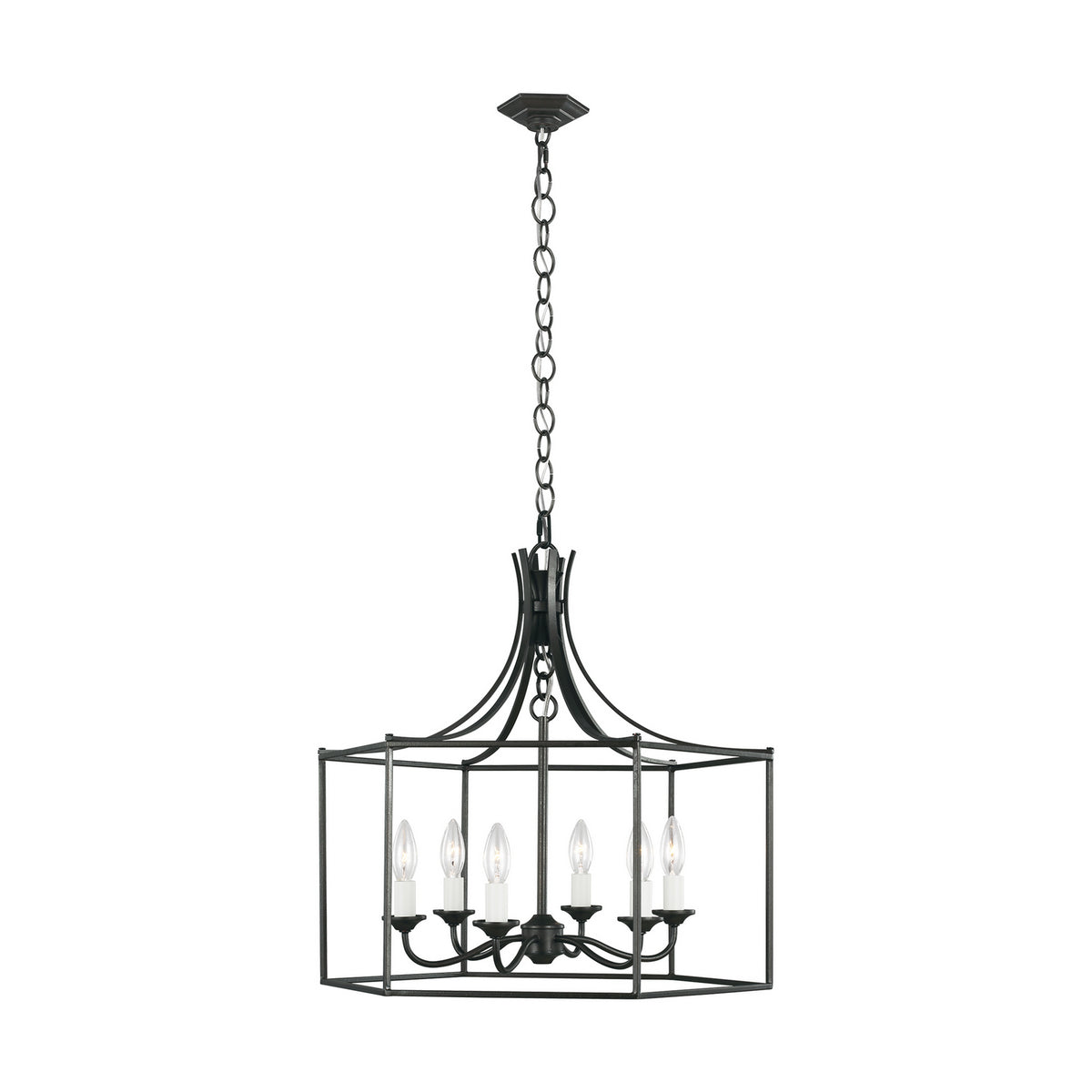 Visual Comfort Studio Canada - AC1046SMS - Six Light Chandelier - Bantry House - Smith Steel