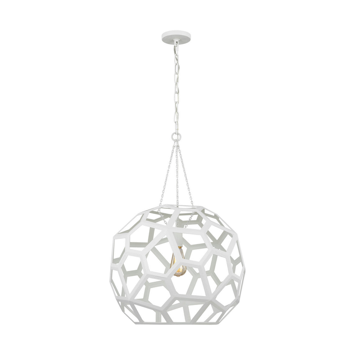 Visual Comfort Studio Canada - AP1071PMW - One Light Pendant - Feccetta - Paper Mache White