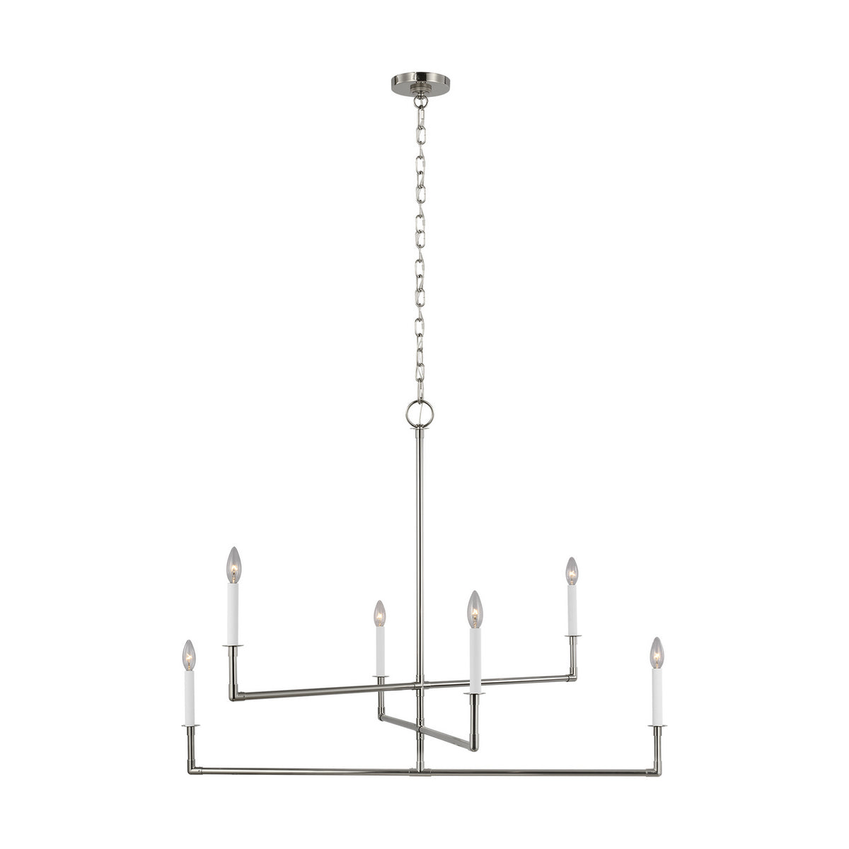 Visual Comfort Studio Canada - CC1356PN - Six Light Chandelier - Bayview - Polished Nickel