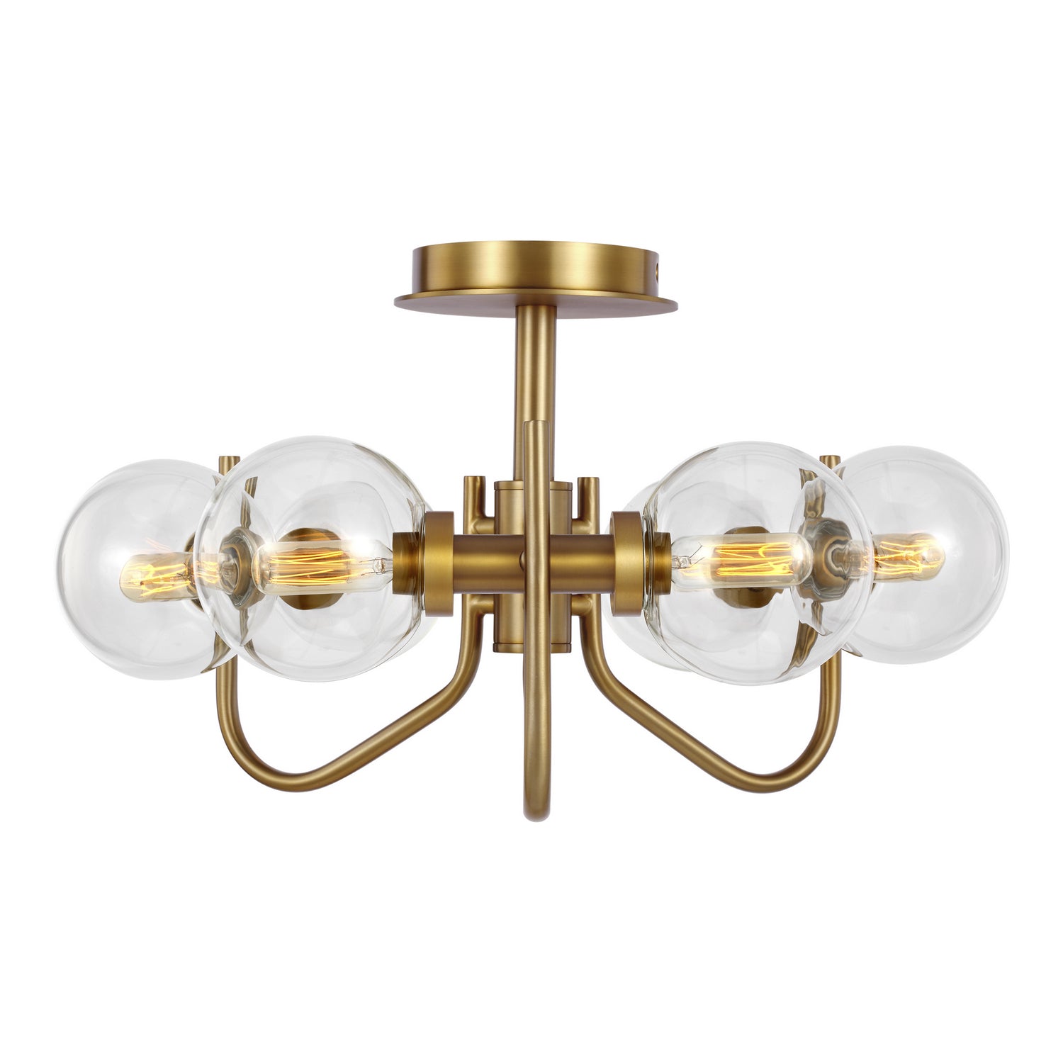 Visual Comfort Studio Canada - EF1036BBS - Six Light Semi-Flush Mount - Verne - Burnished Brass