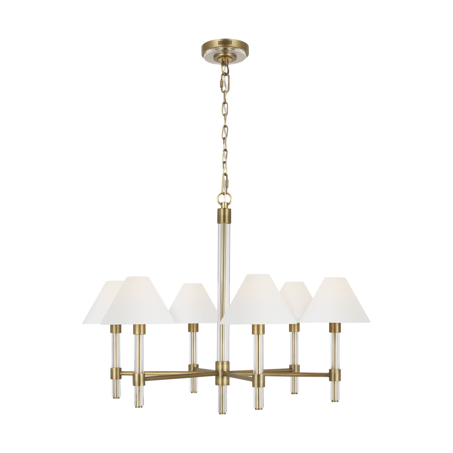 Visual Comfort Studio Canada - LC1076TWB - Six Light Chandelier - Robert - Time Worn Brass