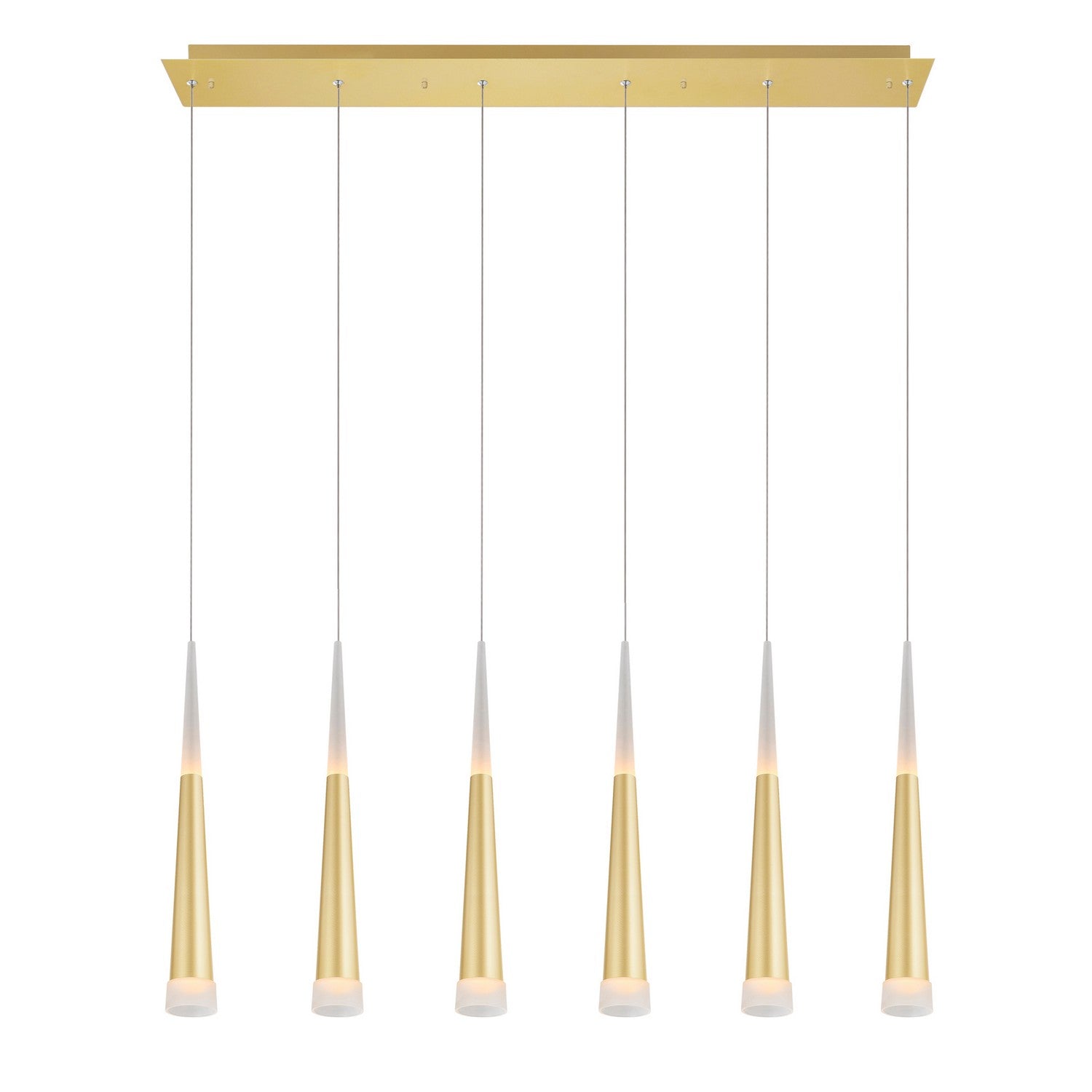CWI Lighting Canada - 1103P40-6-602 - Lampe de billard DEL - Andes - Or satiné