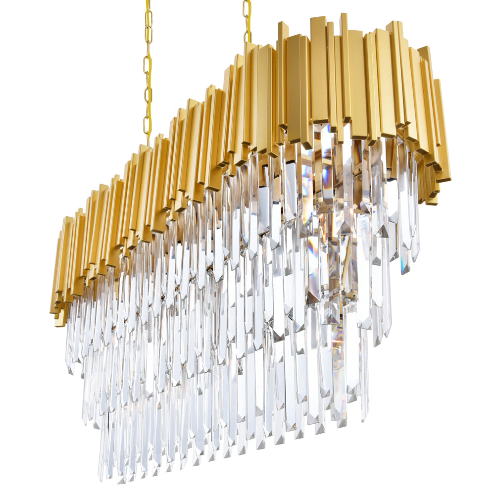 CWI Lighting Canada - 1112P38-9-169 - Nine Light Pool Table Light - Deco - Medallion Gold