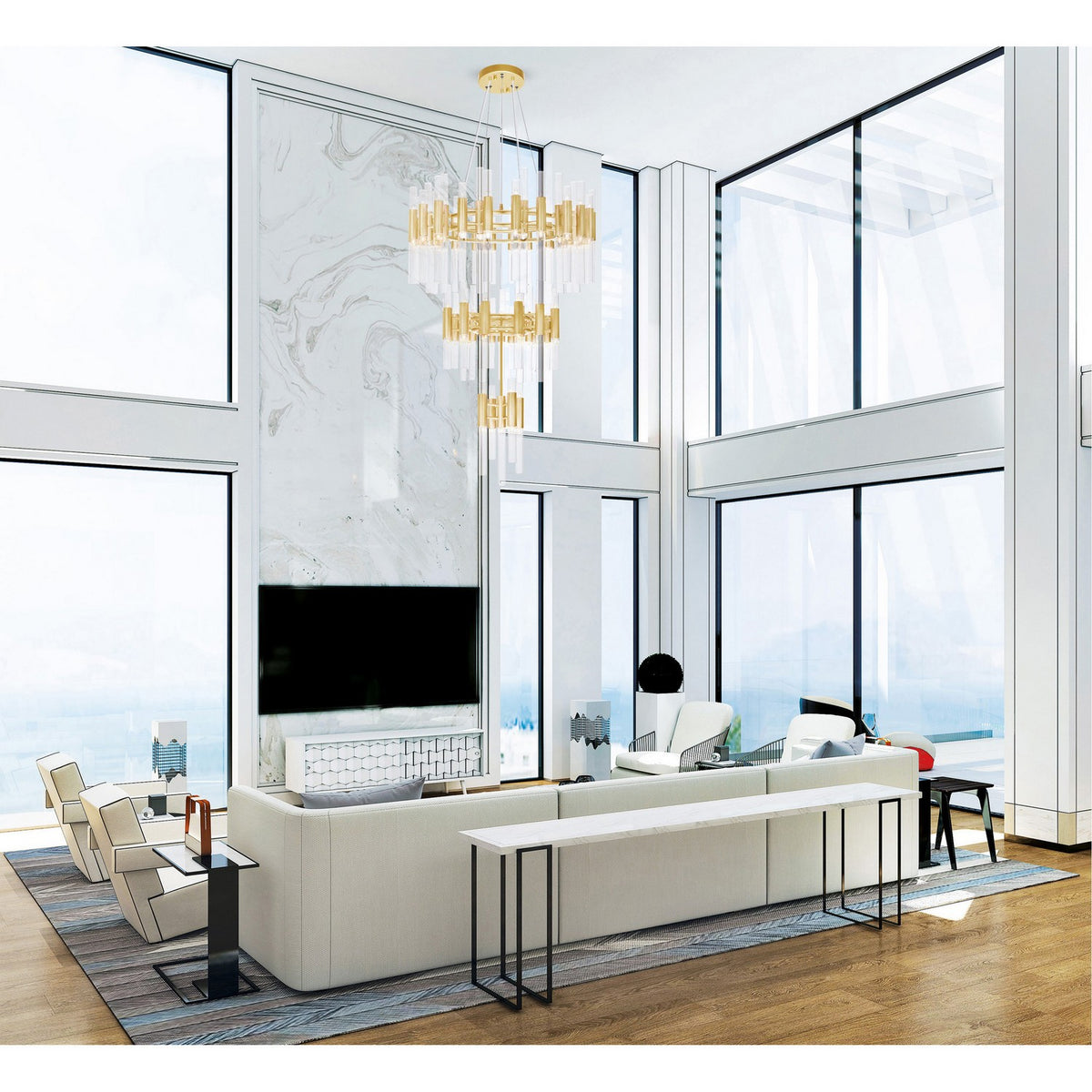 CWI Lighting Canada - 1120P32-123-602 - LED Chandelier - Orgue - Satin Gold