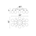 CWI Lighting Canada - 1125C24-9-268 - LED Flush Mount - Element - Sun Gold