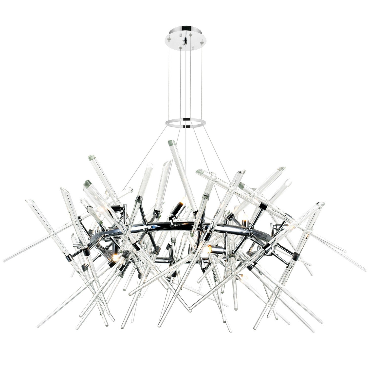CWI Lighting Canada - 1154P42-12-601-R - 12 Light Chandelier - Icicle - Chrome
