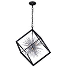 CWI Lighting Canada - 1178P22-6-601 - Six lampes Suspendu - Starburst - Chrome et noir