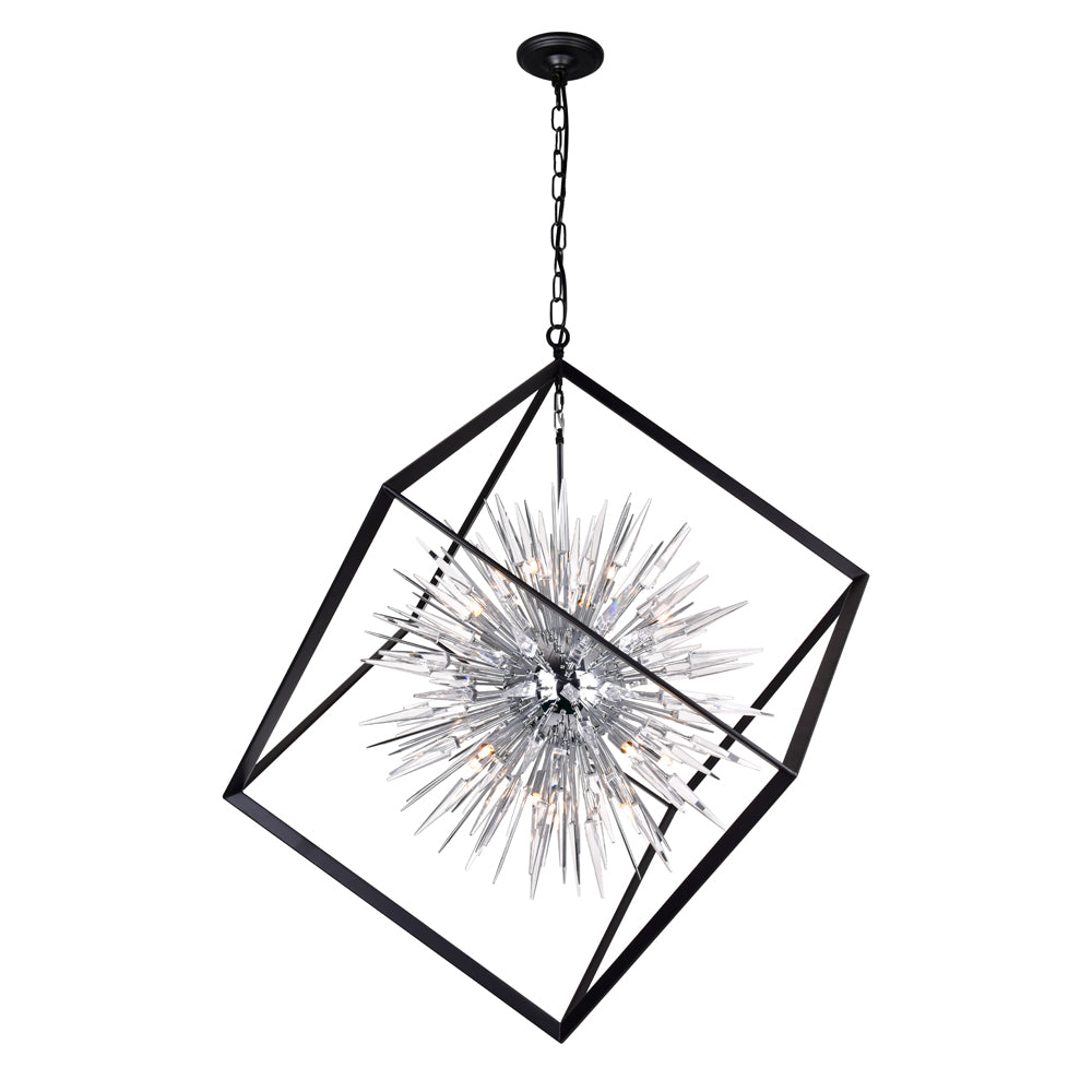 CWI Lighting Canada - 1178P44-20-601 - 20 lampes Suspendu - Starburst - Chrome et noir