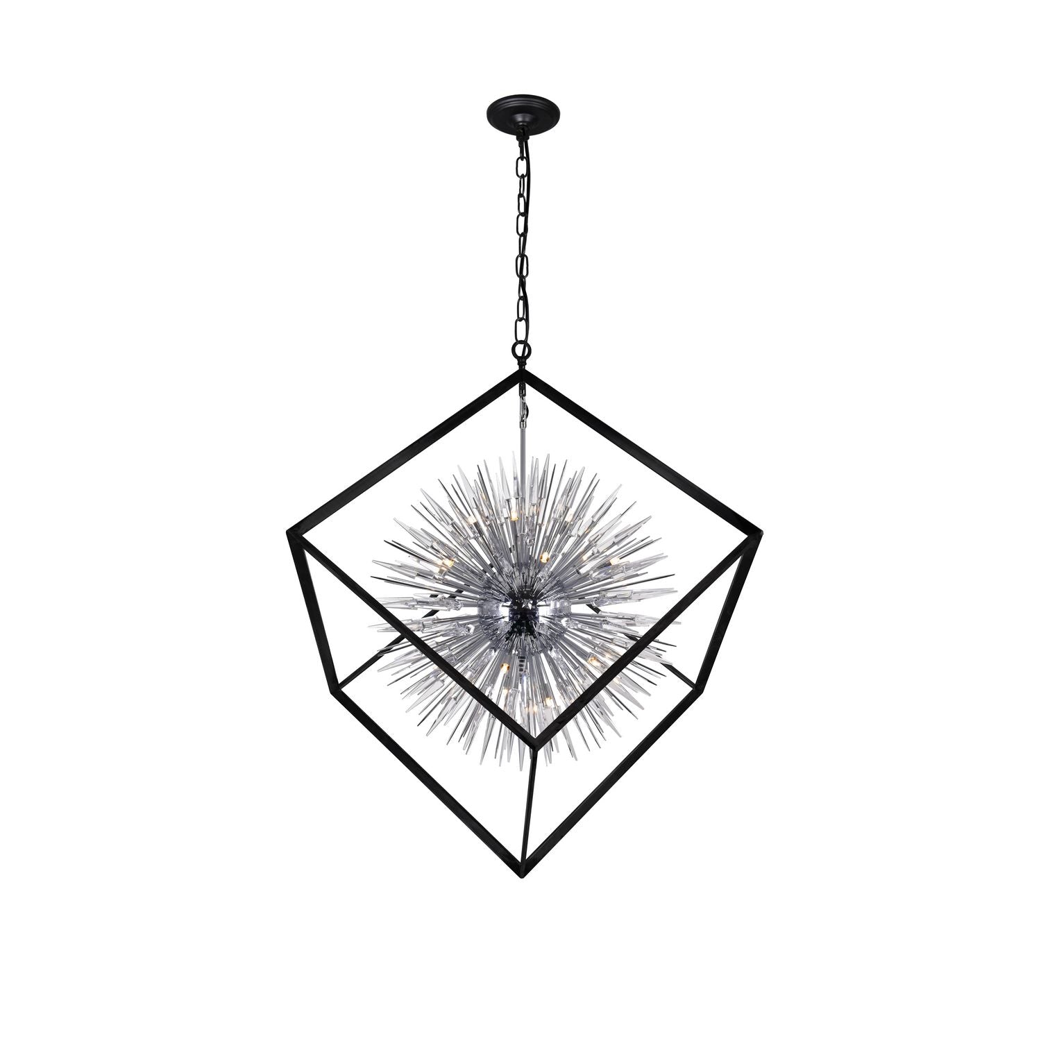 CWI Lighting Canada - 1178P44-20-601 - 20 lampes Suspendu - Starburst - Chrome et noir
