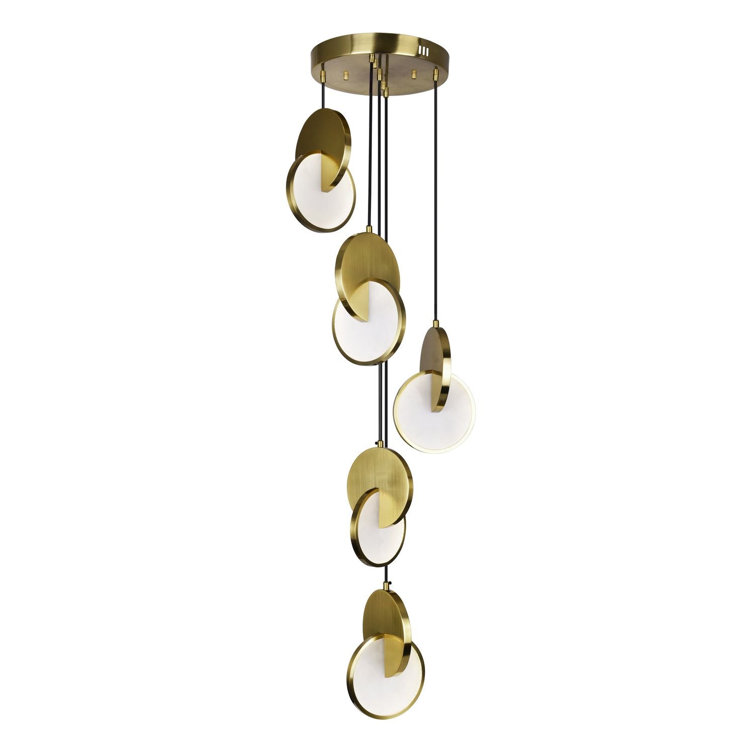 CWI Lighting Canada - 1206P18-5-629 - LED Pendant - Tranche - Brushed Brass