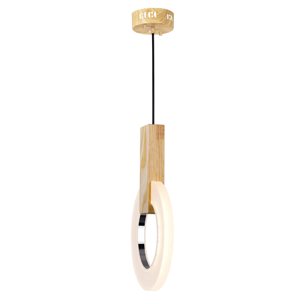 CWI Lighting Canada - 1214P8-1-236 - Mini LED Suspension - Anello - Chêne blanc