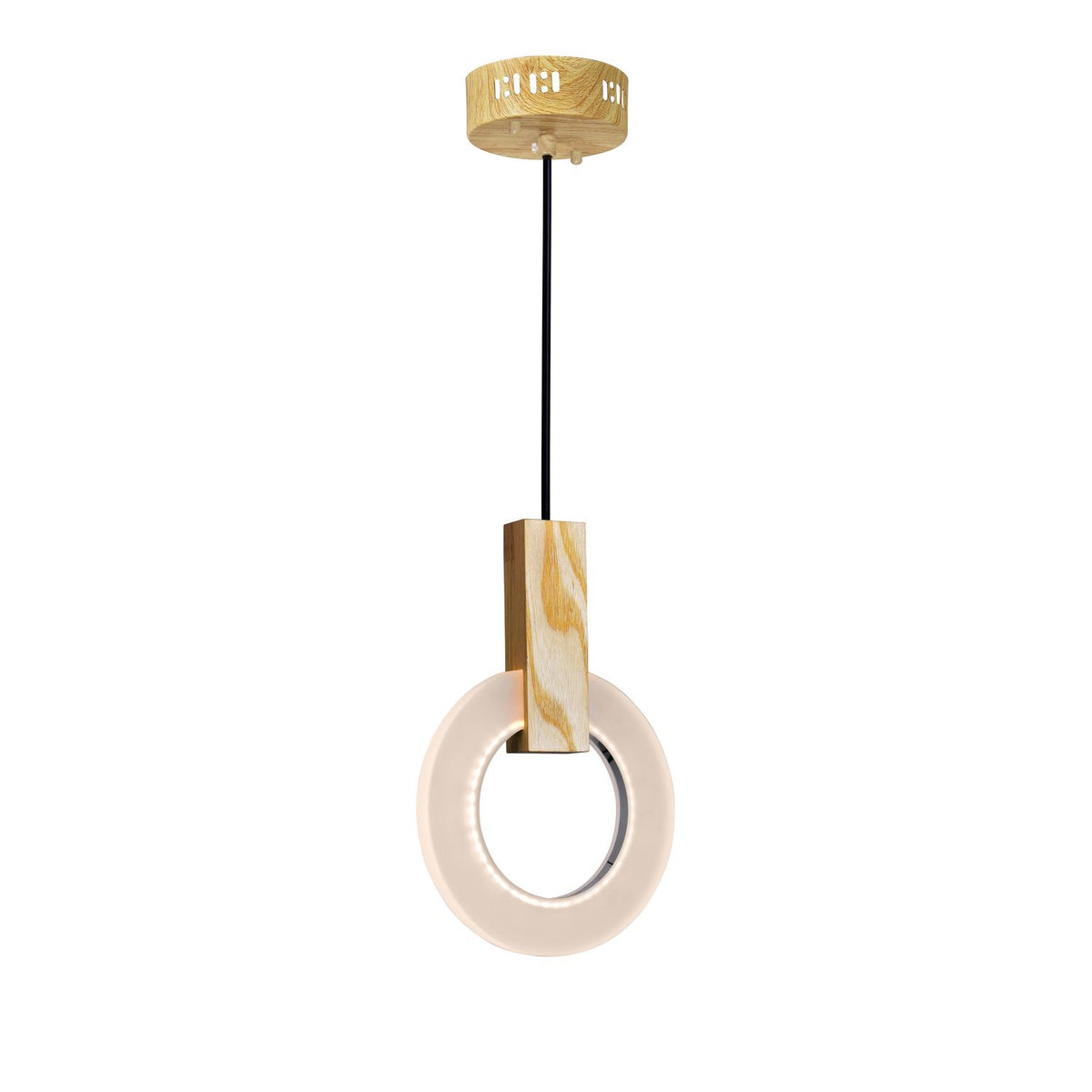 CWI Lighting Canada - 1214P8-1-236 - Mini LED Suspension - Anello - Chêne blanc