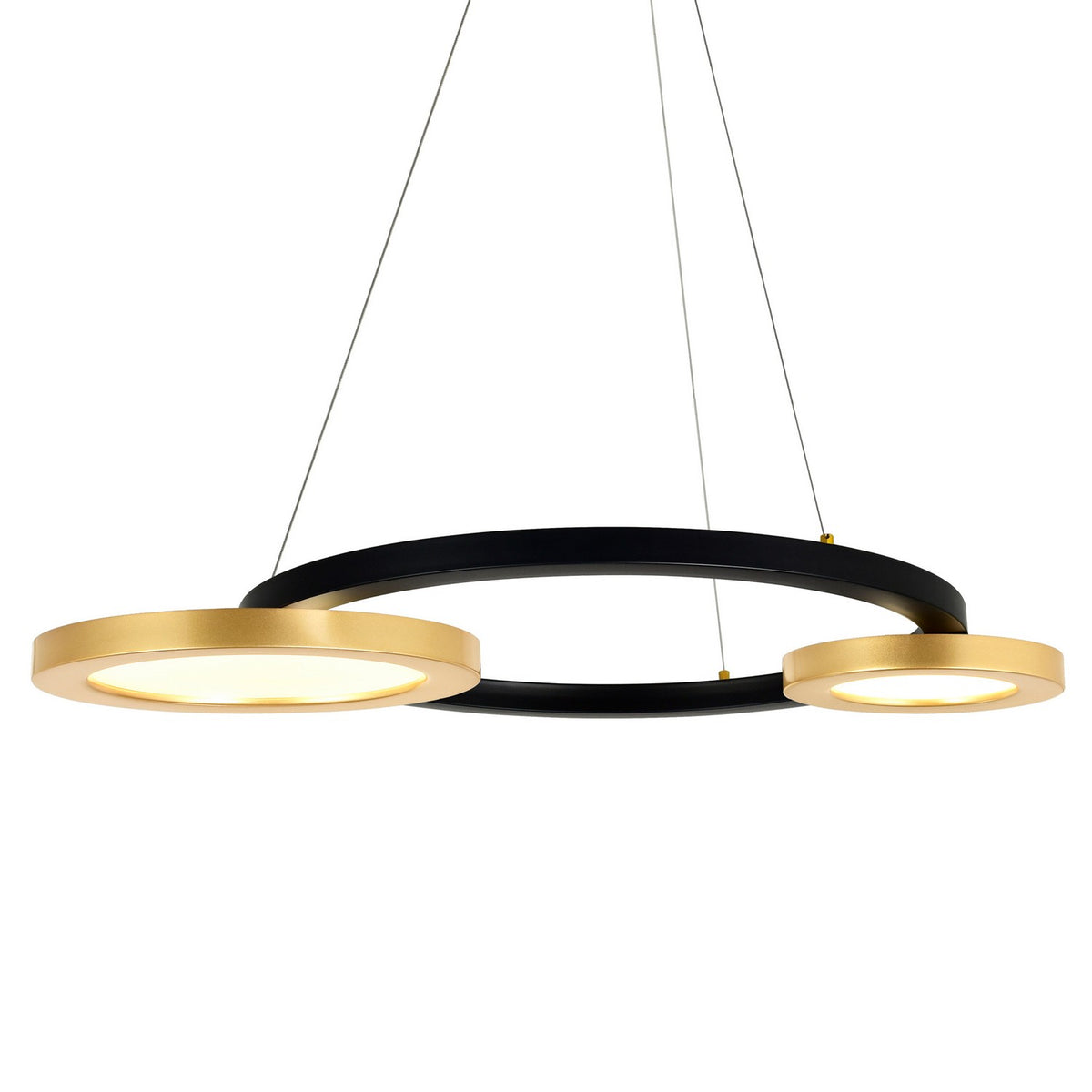CWI Lighting Canada - 1215P37-2-625 - LED Chandelier - Deux Lunes - Sun Gold & Black