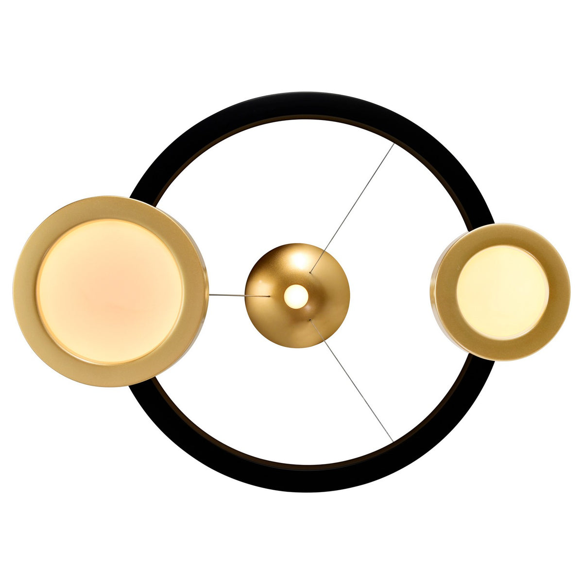 CWI Lighting Canada - 1215P37-2-625 - LED Chandelier - Deux Lunes - Sun Gold & Black