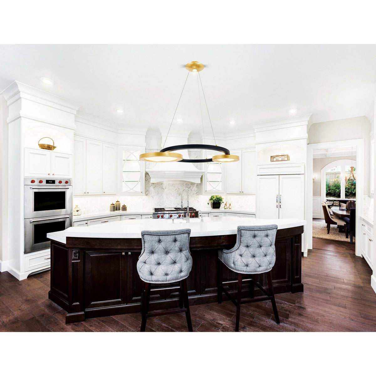 CWI Lighting Canada - 1215P37-2-625 - LED Chandelier - Deux Lunes - Sun Gold & Black