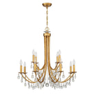 Crystorama - 8829-GA-CL-MWP - 12 Light Chandelier - Bridgehampton - Antique Gold