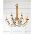 Crystorama - 8829-GA-CL-MWP - 12 Light Chandelier - Bridgehampton - Antique Gold