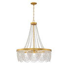 Crystorama - FIO-A9104-GA-CL - Quatre lumières Suspendu - Fiona - Or antique