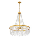 Crystorama - FIO-A9104-GA-CL - Quatre lumières Suspendu - Fiona - Or antique