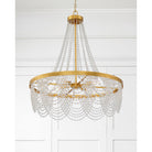 Crystorama - FIO-A9104-GA-CL - Quatre lumières Suspendu - Fiona - Or antique