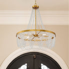 Crystorama - FIO-A9104-GA-CL - Quatre lumières Suspendu - Fiona - Or antique