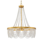 Crystorama - FIO-A9104-GA-CL - Quatre lumières Suspendu - Fiona - Or antique