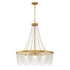 Crystorama - FIO-A9104-GA-WH - Quatre lumières Suspendu - Fiona - Or antique