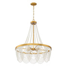 Crystorama - FIO-A9104-GA-WH - Quatre lumières Suspendu - Fiona - Or antique