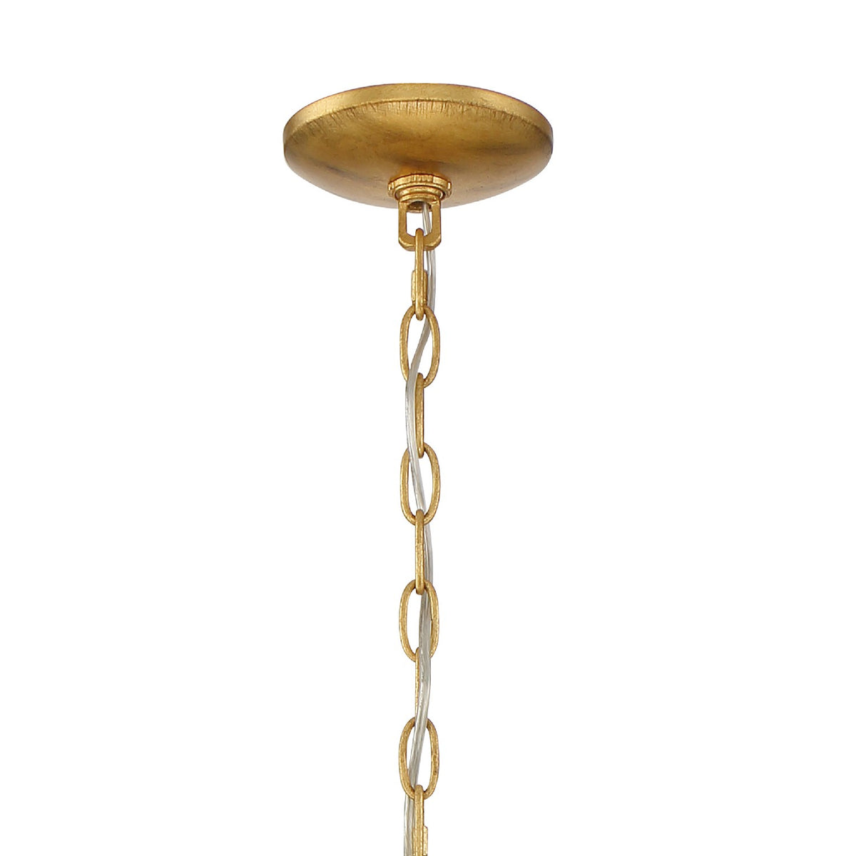 Crystorama - FIO-A9104-GA-WH - Quatre lumières Suspendu - Fiona - Or antique