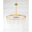 Crystorama - FIO-A9104-GA-WH - Quatre lumières Suspendu - Fiona - Or antique