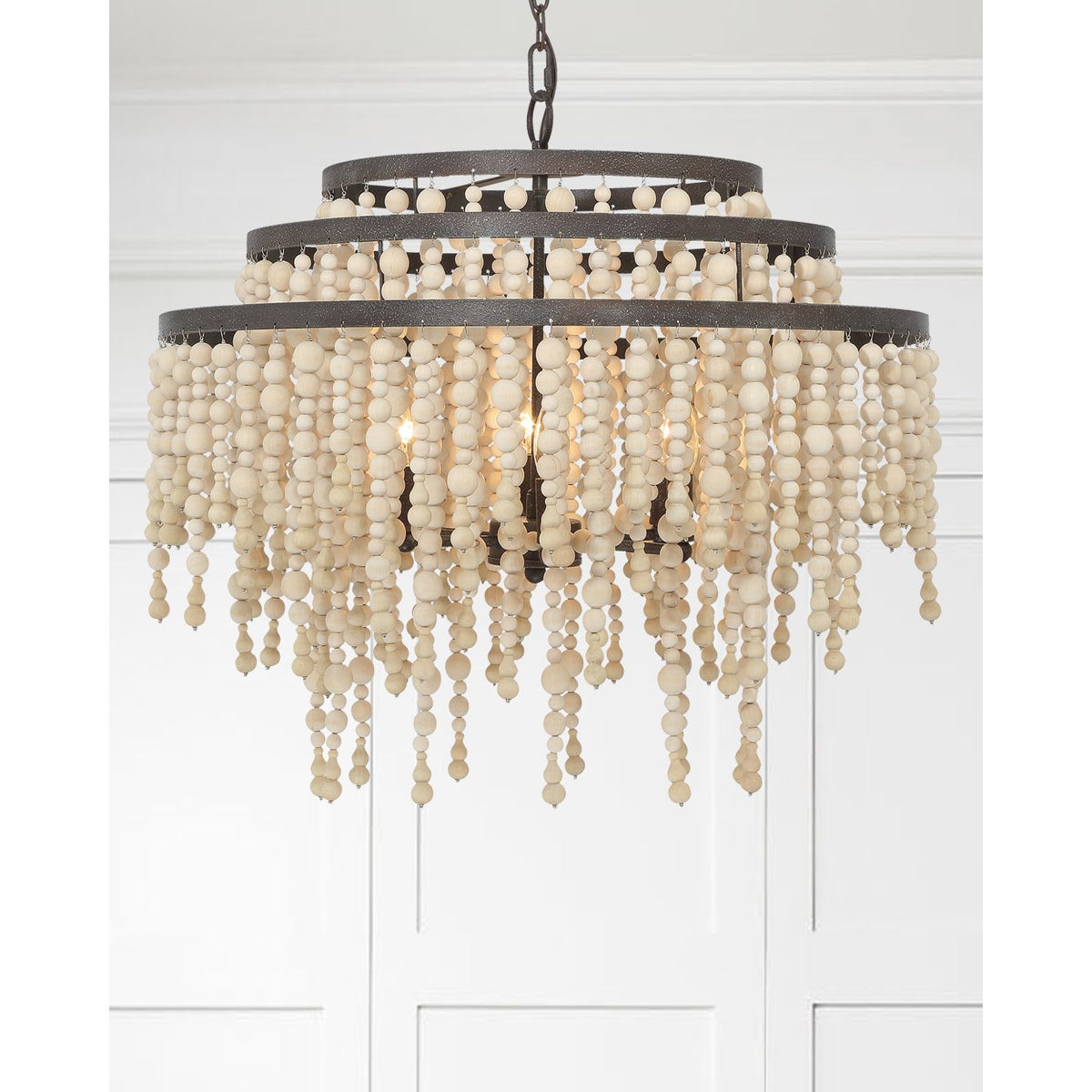 Crystorama - POP-A5076-FB - Six Light Chandelier - Poppy - Forged Bronze