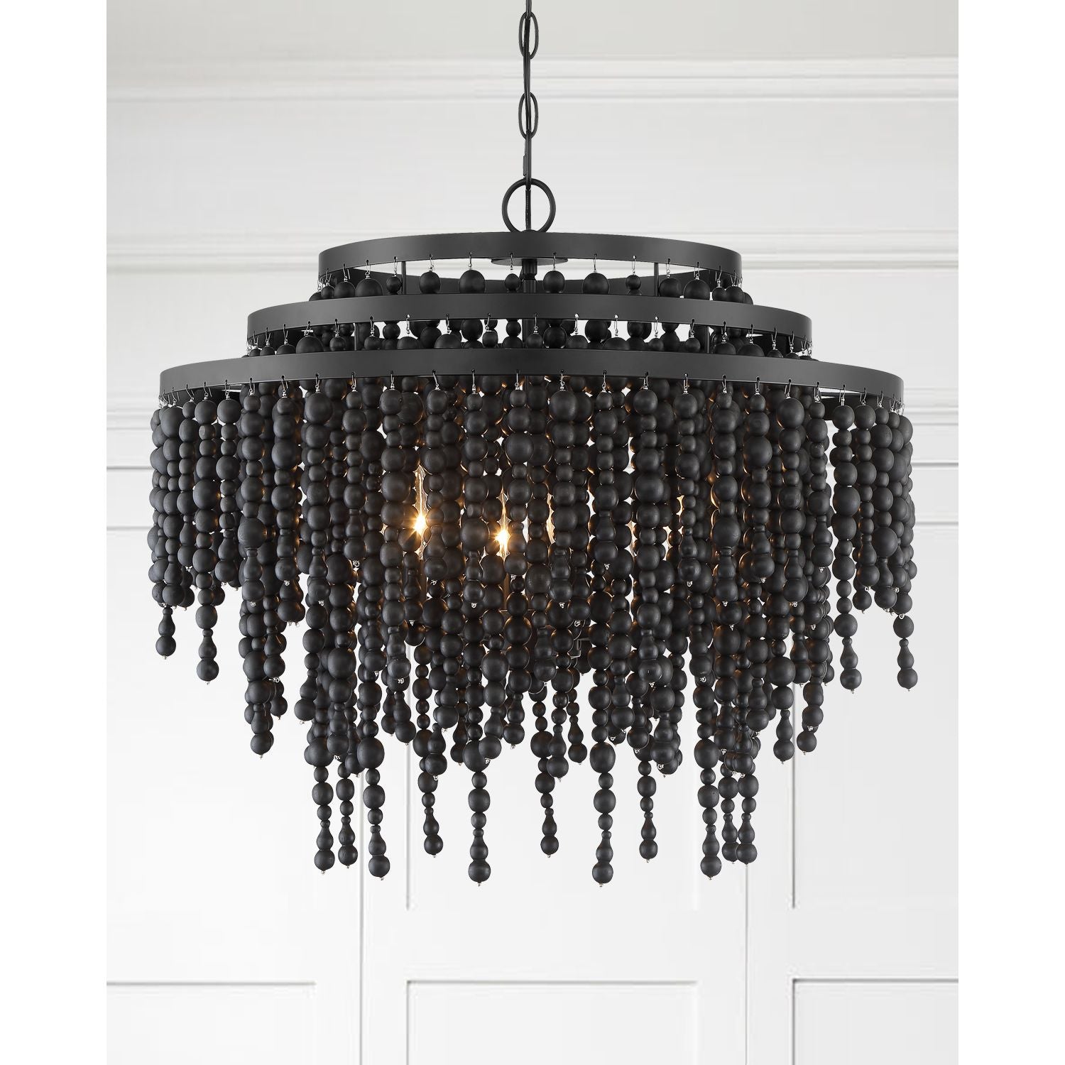 Crystorama - POP-A5076-MK - Six Light Chandelier - Poppy - Matte Black