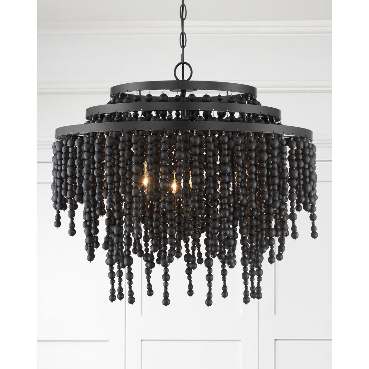 Crystorama - POP-A5076-MK - Six Light Chandelier - Poppy - Matte Black