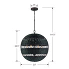Crystorama - REM-A5036-FB - Six lumières Suspendu - Remy - Bronze forgé