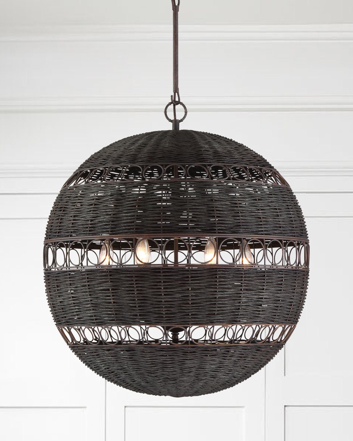 Crystorama - REM-A5036-FB - Six lumières Suspendu - Remy - Bronze forgé