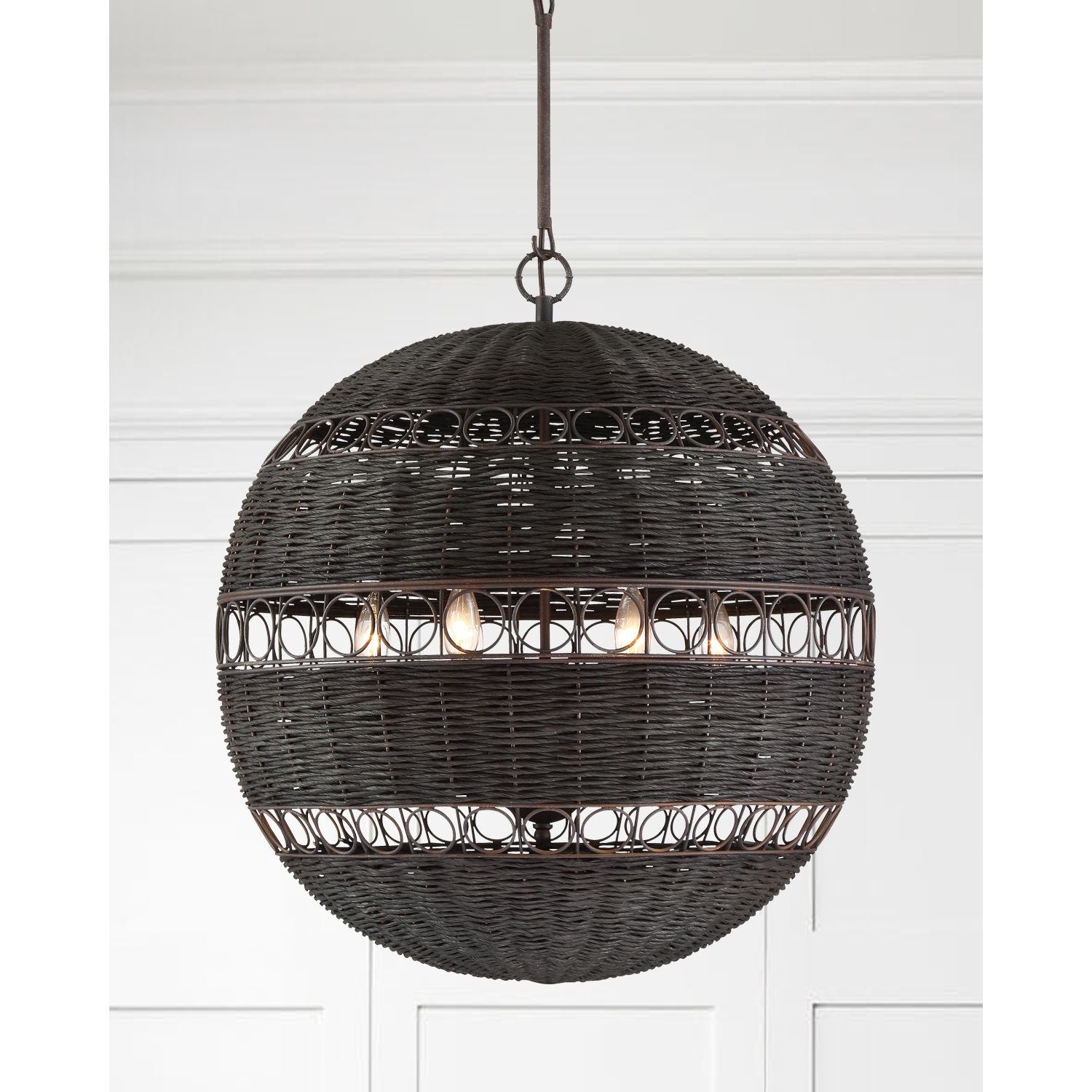 Crystorama - REM-A5036-FB - Six lumières Suspendu - Remy - Bronze forgé
